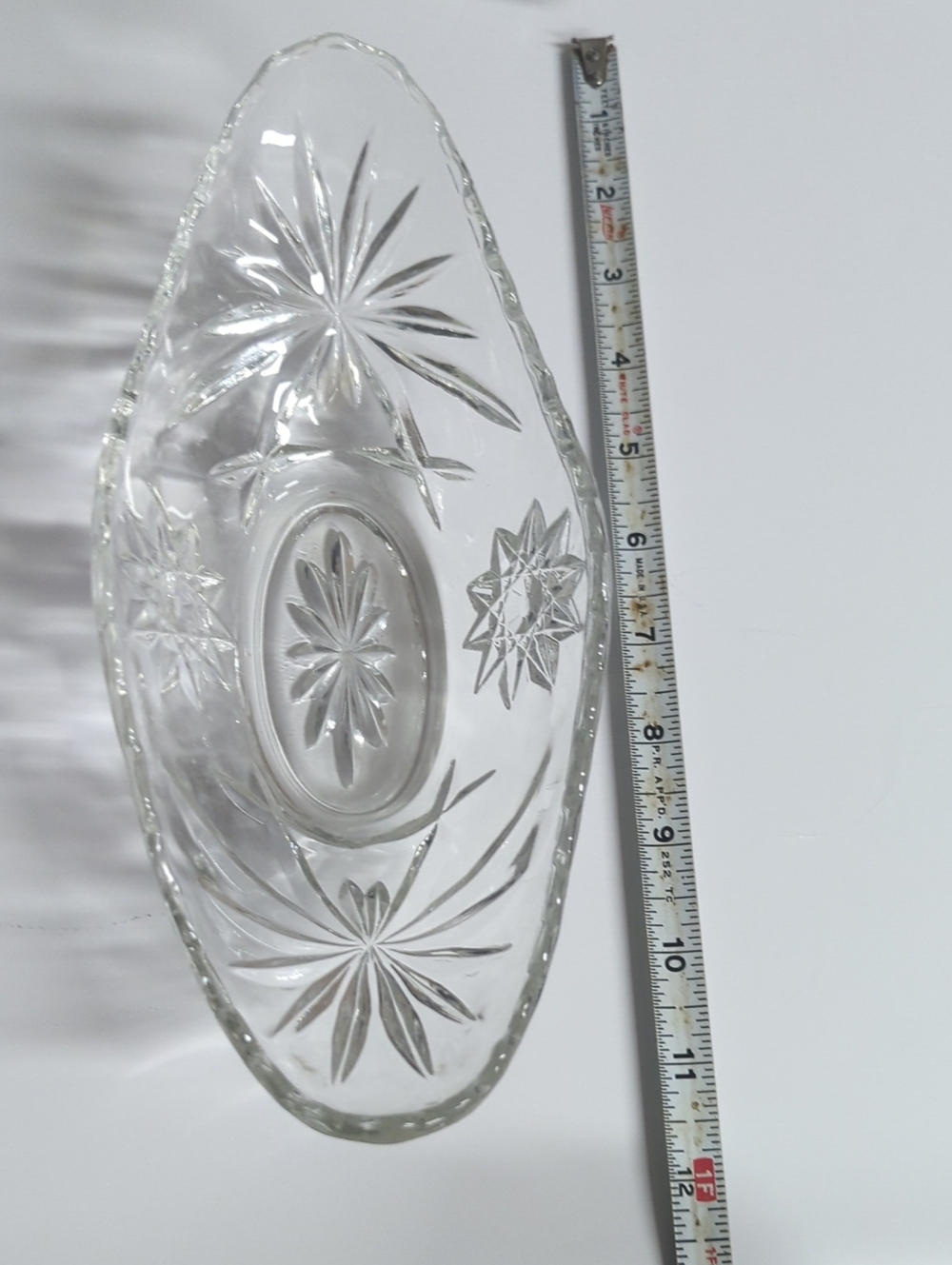 Clear Cut Glass Decorative Dish